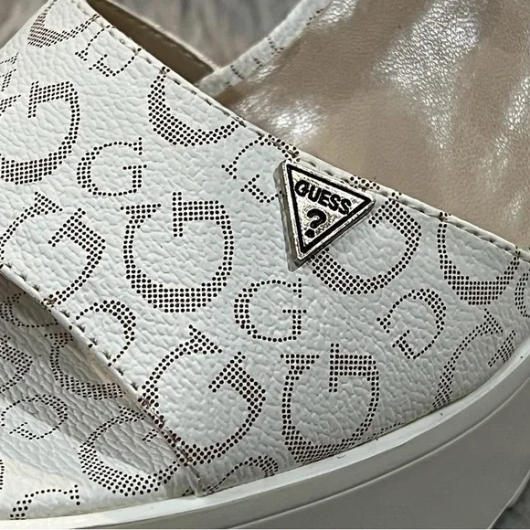 Guess Signature Logo Platform Heels. - Picture 5 of 8